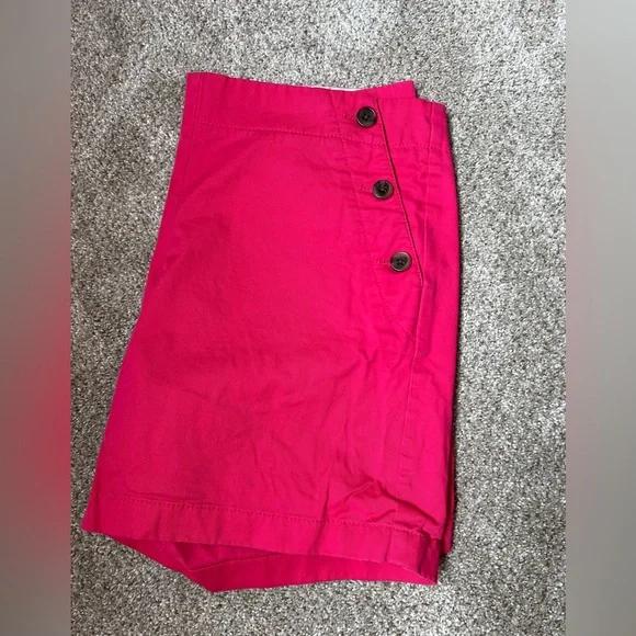 J Crew Hot Pink Side Button Sailor Chino Shorts 10 - Picture 2 of 7